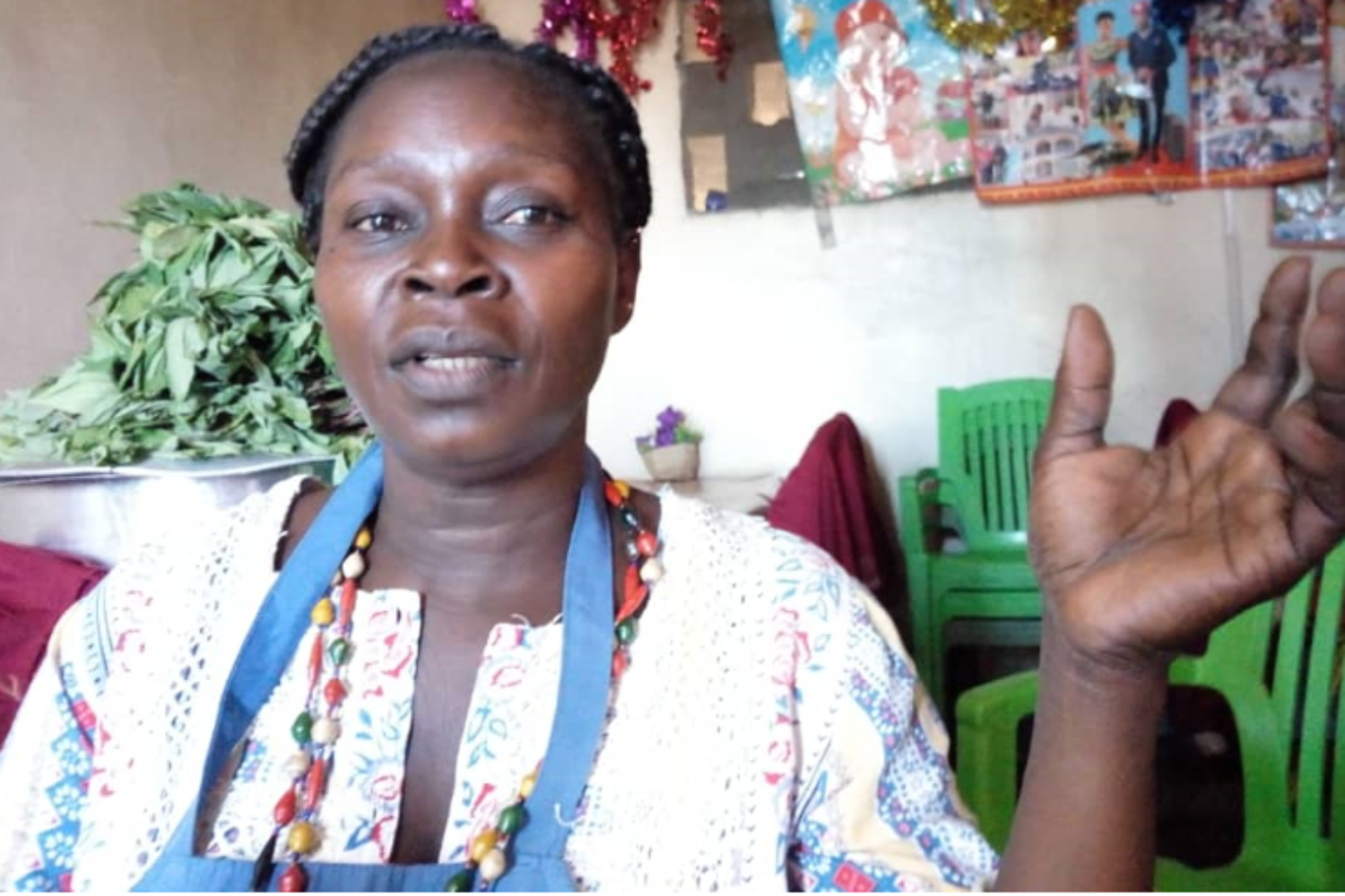 (Mary Zendia Owner of Mama Zendia Restaurants in old Mahata Yei bus station Photo by Khamis Cosmas )